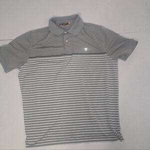 Daniel Cremieux Light Gray Striped Polo